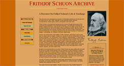 Desktop Screenshot of frithjofschuon.info
